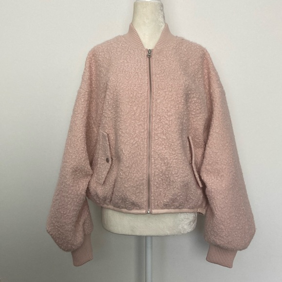 By Anthropologie Pink Sherpa Boomer Jacket - Picture 3 of 16
